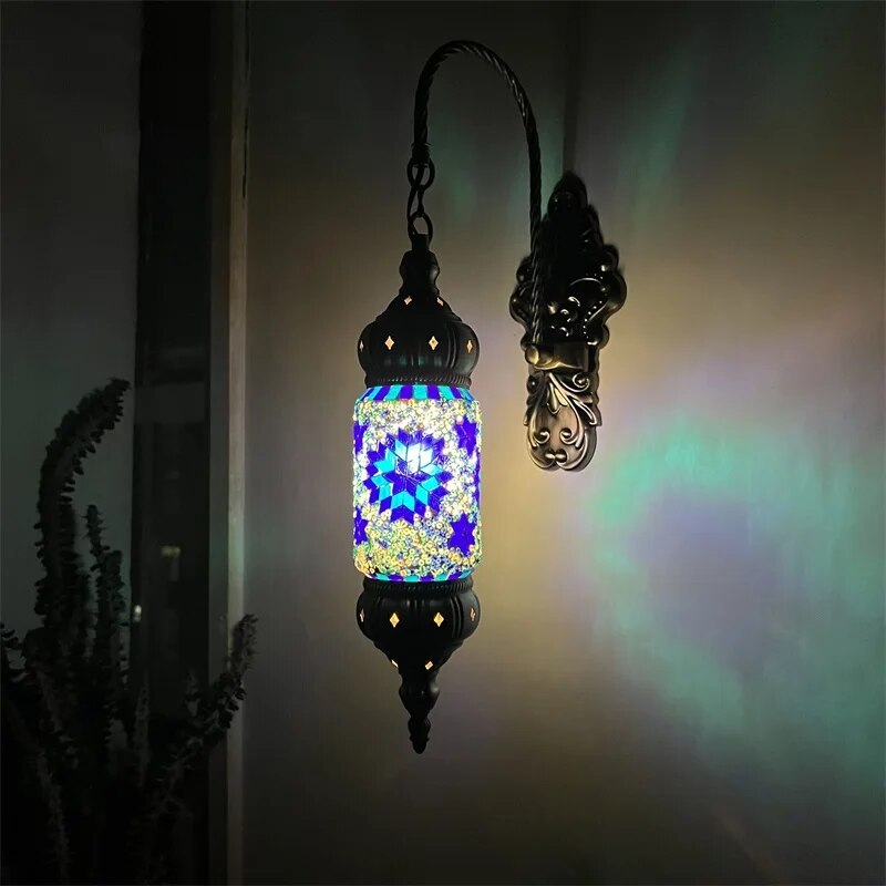 Turkish Mosaic Wall Lamp Sconces Mediterranean Bohemia Retro Home Decor