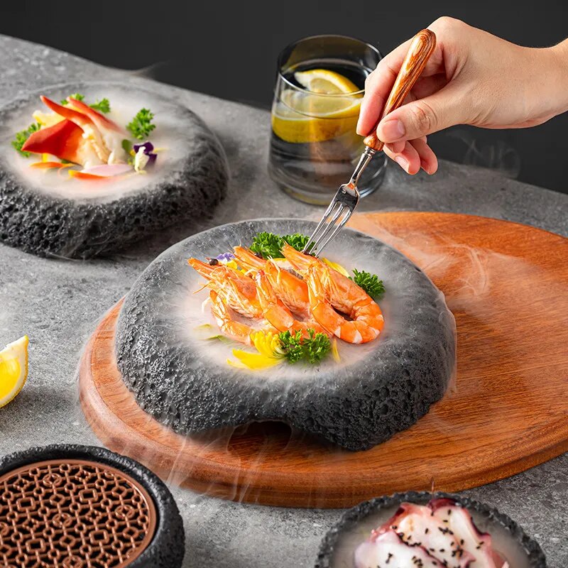 Featured Planet Bowl Separator Food Dry Ice Creative Tableware Imitation