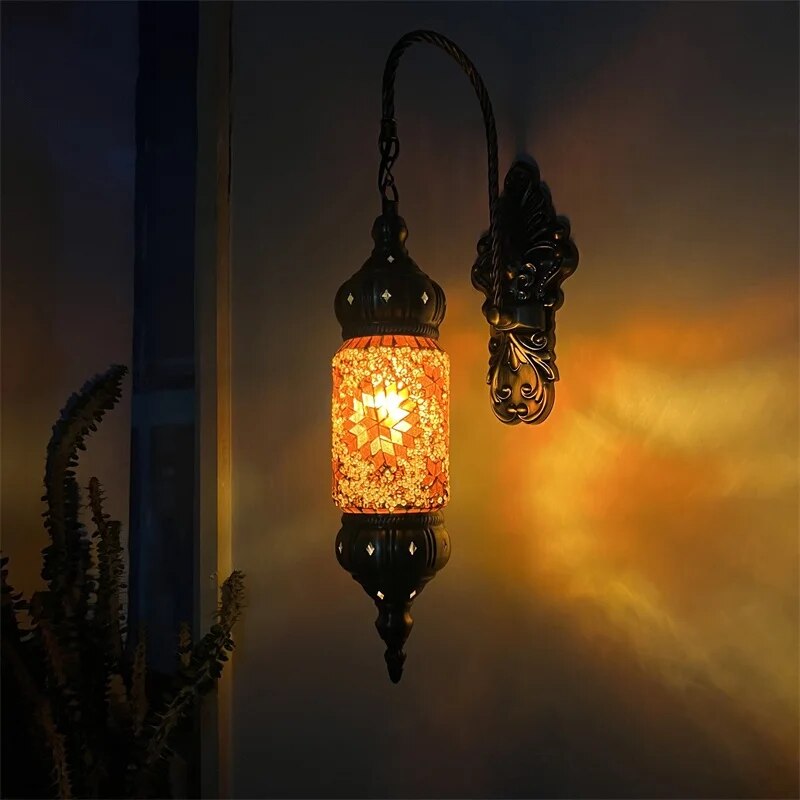 Turkish Mosaic Wall Lamp Sconces Mediterranean Bohemia Retro Home Decor