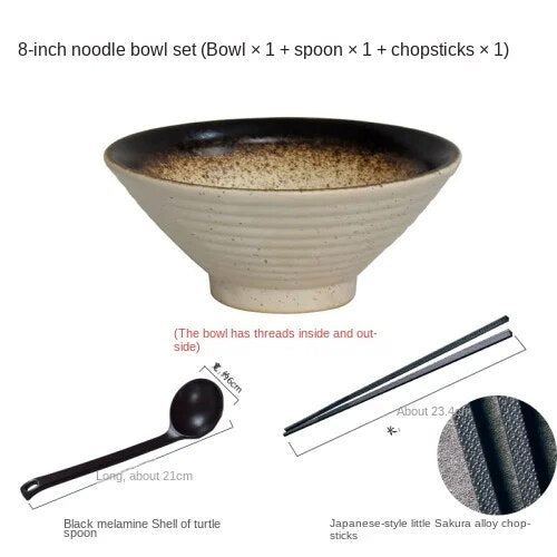 Japanese creative tableware set, commercial bamboo hat ceramic bowl