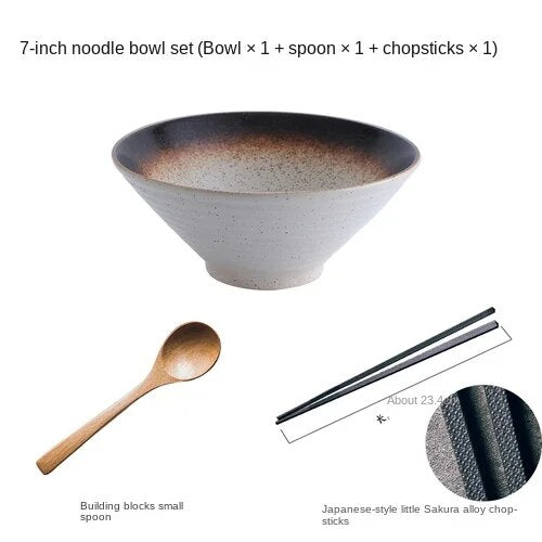 Japanese creative tableware set, commercial bamboo hat ceramic bowl