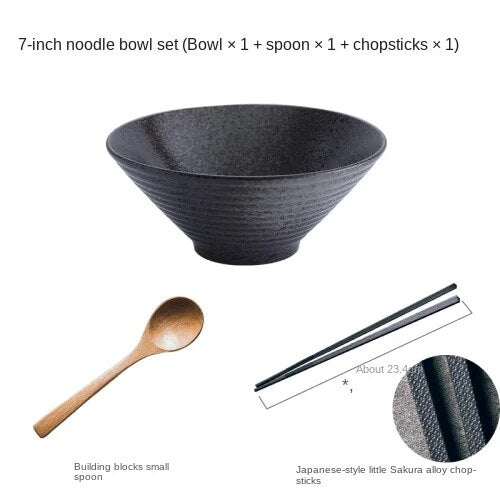 Japanese creative tableware set, commercial bamboo hat ceramic bowl