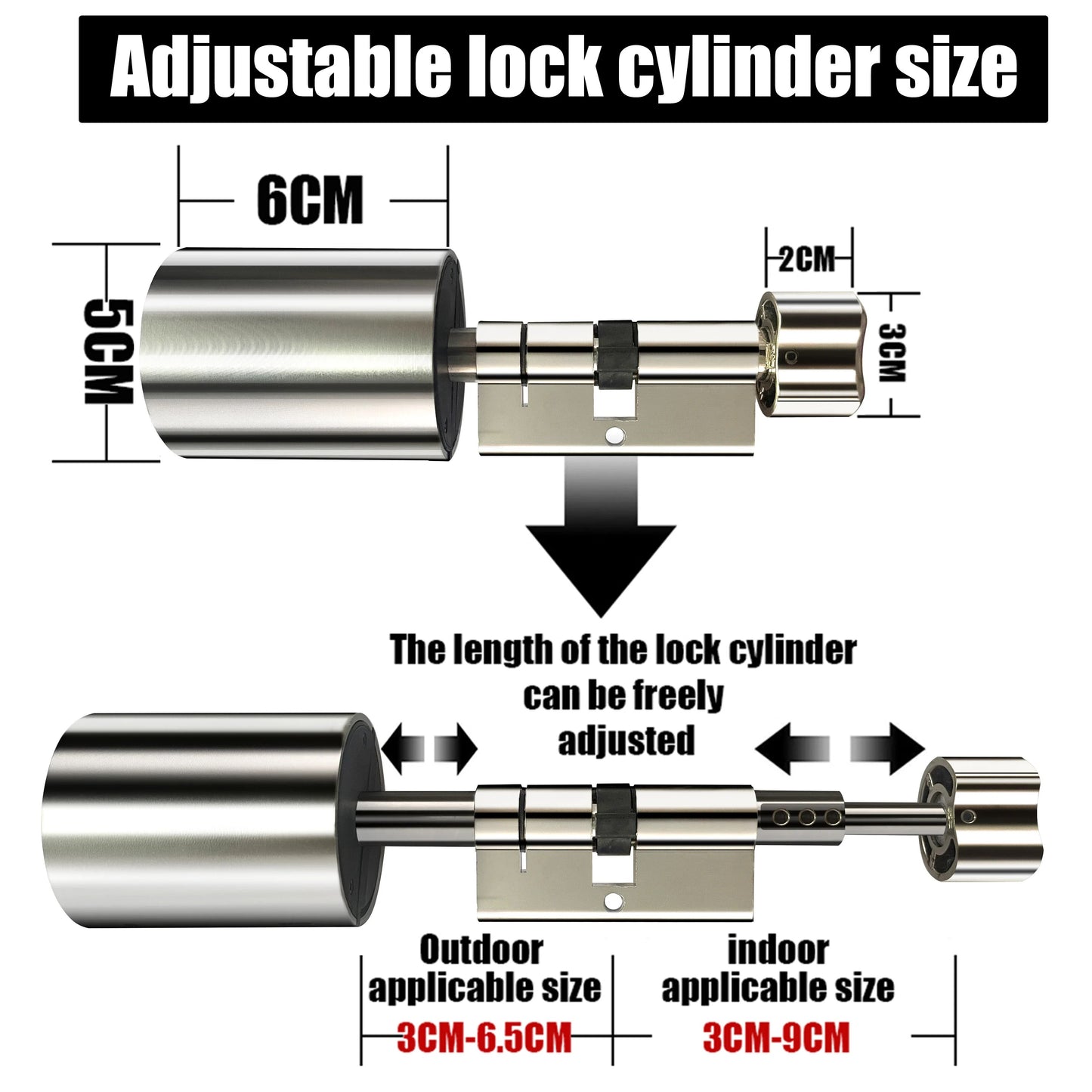 Euro Profile Lock Body Compatible Electronic Cylinder Tuya Unlock Installation