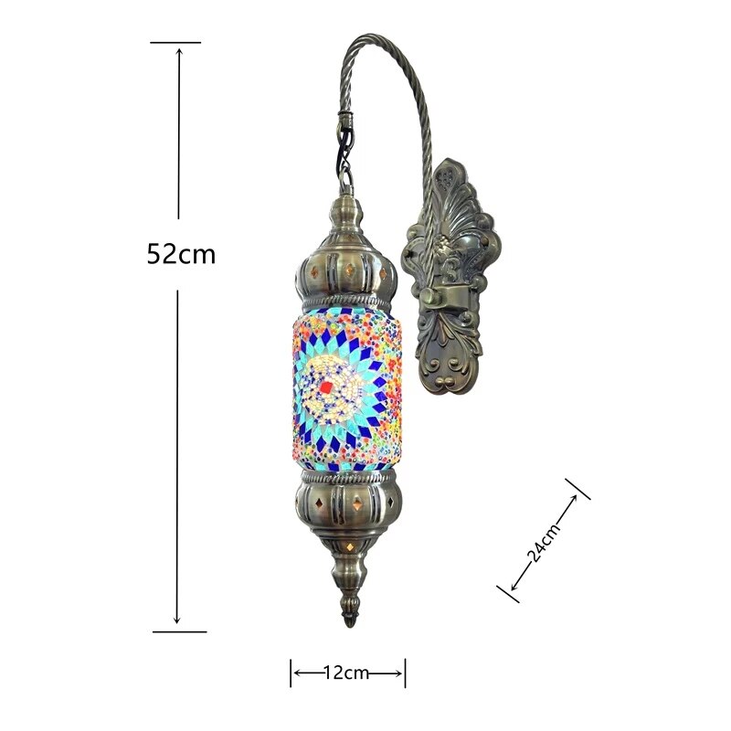 Turkish Mosaic Wall Lamp Sconces Mediterranean Bohemia Retro Home Decor