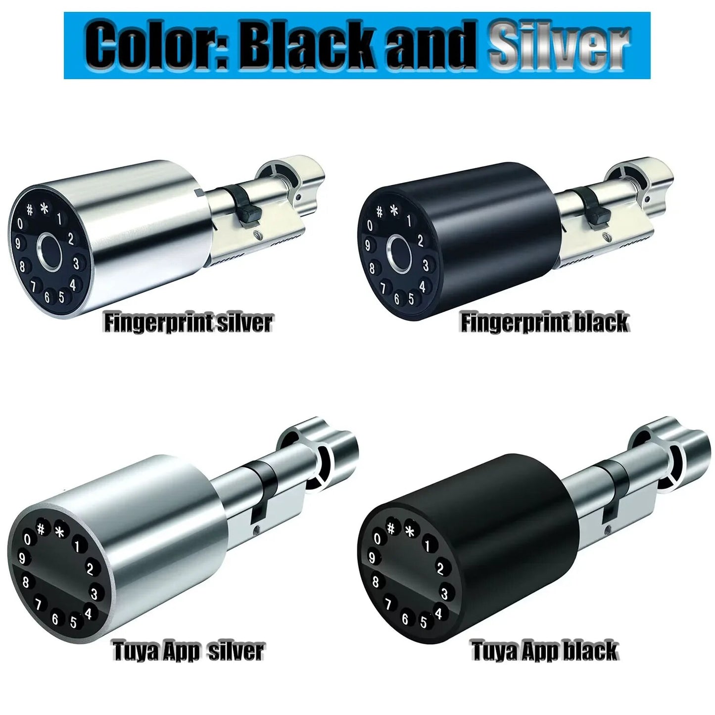 Euro Profile Lock Body Compatible Electronic Cylinder Tuya Unlock Installation