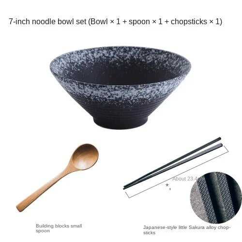 Japanese creative tableware set, commercial bamboo hat ceramic bowl