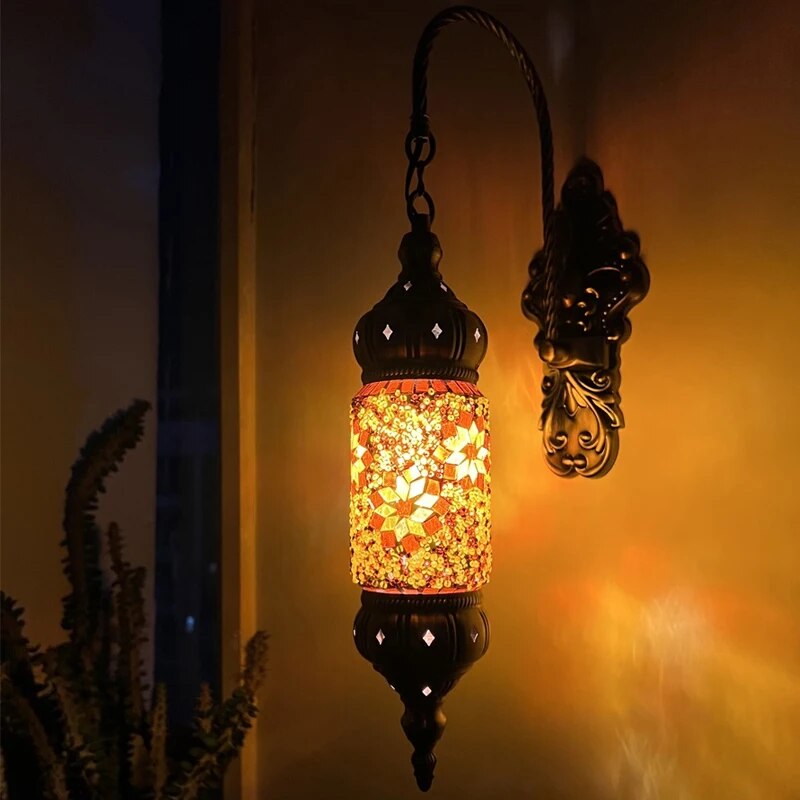 Turkish Mosaic Wall Lamp Sconces Mediterranean Bohemia Retro Home Decor