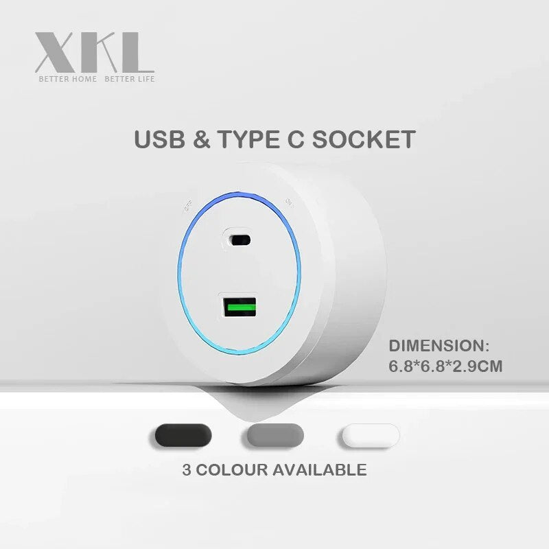 MODERN Track Socket Rail Wall Mounted Movable Sockets High End