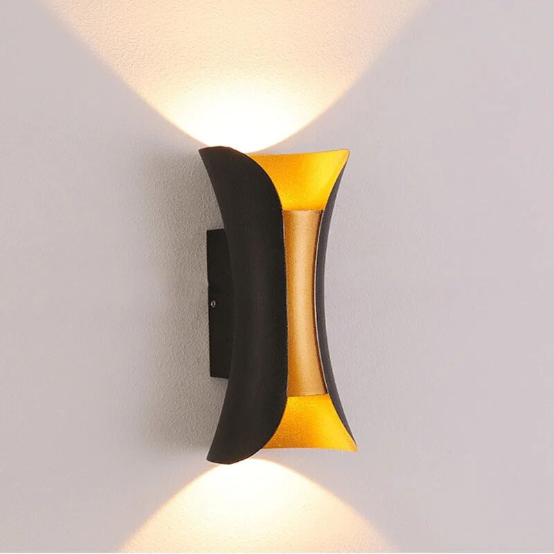 Black Golden Led Wall Light Up Down Popular Living Room Hotel Corridor Asile