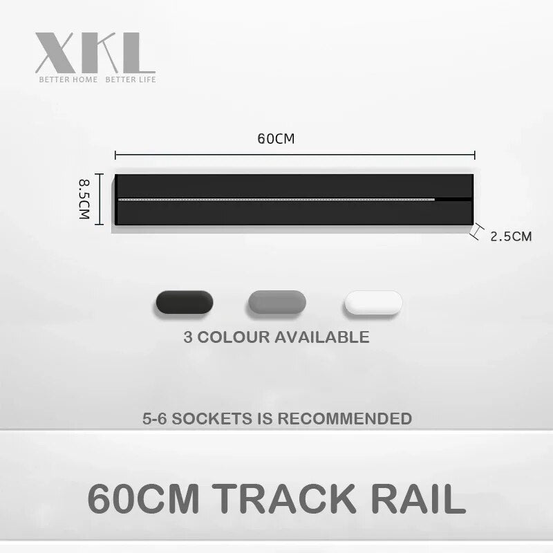 MODERN Track Socket Rail Wall Mounted Movable Sockets High End