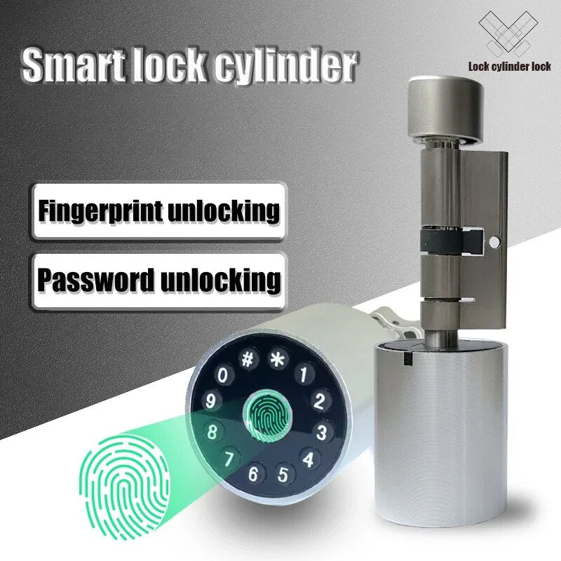 Euro Profile Lock Body Compatible Electronic Cylinder Tuya Unlock Installation