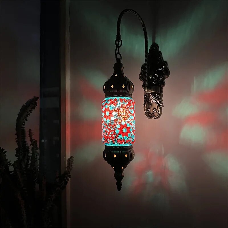 Turkish Mosaic Wall Lamp Sconces Mediterranean Bohemia Retro Home Decor