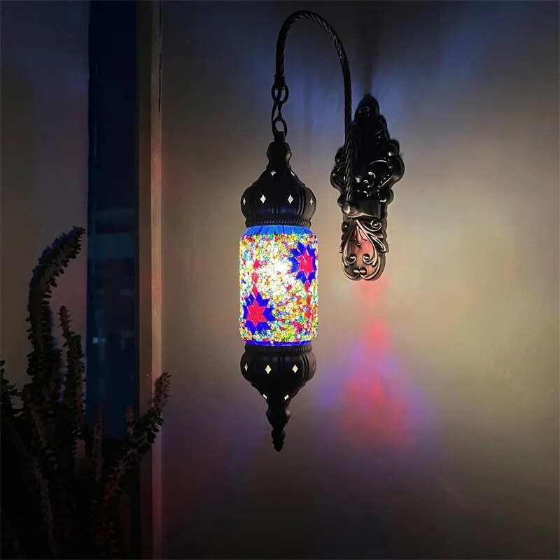 Turkish Mosaic Wall Lamp Sconces Mediterranean Bohemia Retro Home Decor