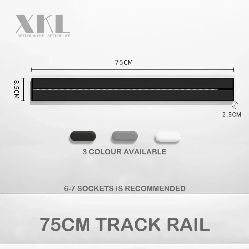 MODERN Track Socket Rail Wall Mounted Movable Sockets High End